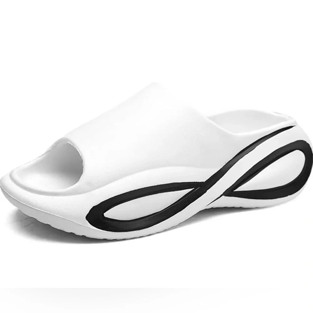 GSLMOLN Men's Solid EVA Chunky Slides Non Slip Quick-drying Open Toe Slippers